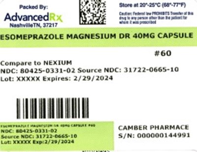 Label 2 (Esomeprazole Magnesium Dr 40mg 80425 0331 02)
